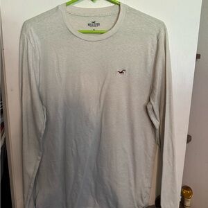 Hollister Men's Beige Long Sleeve Shirt